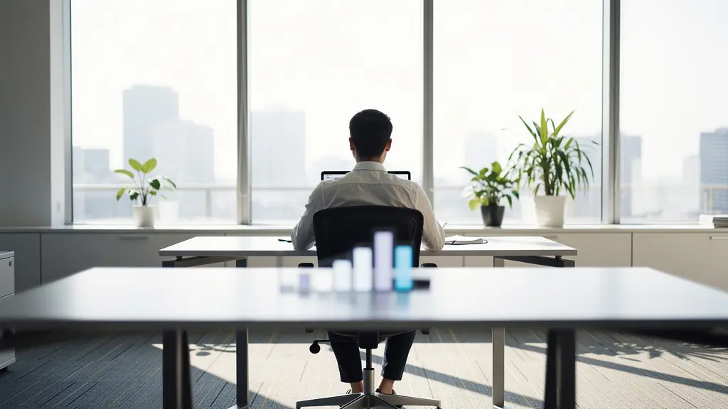 Analyse de données de performance SEO sur l'écran d'un ordinateur dans un bureau moderne.