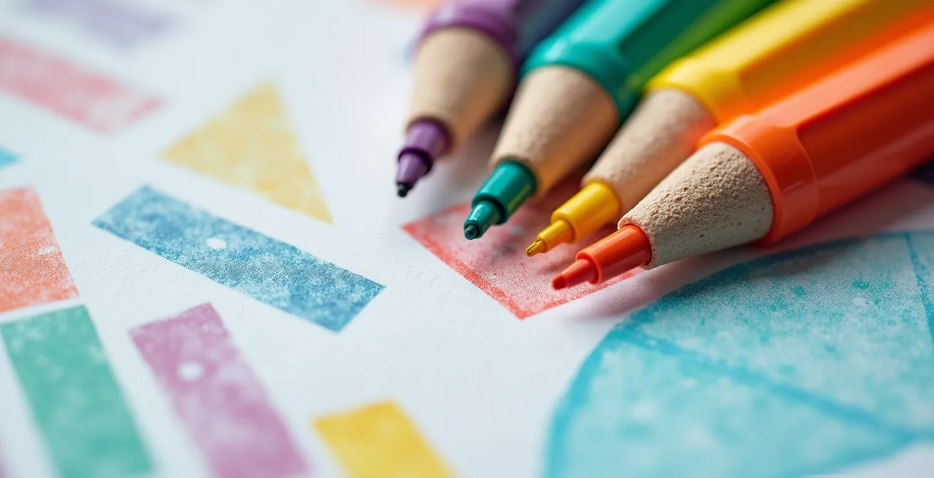 Vue macro d'un guide de style avec détails typographiques et exemples de texte