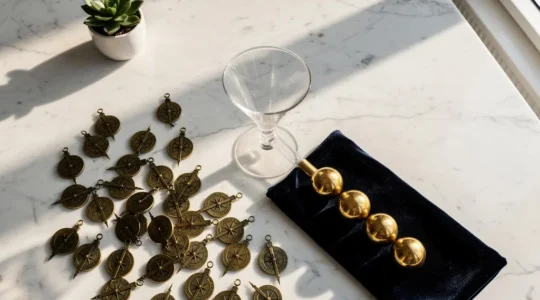 Vue aerienne d'un bureau moderne avec un entonnoir symbolique transformant des visiteurs en prospects qualifies