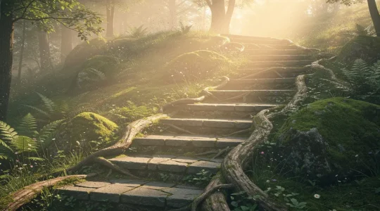 Illustration editoriale representant la croissance stable du trafic organique face aux fluctuations algorithmiques de Google