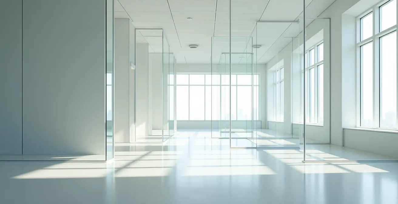 Représentation abstraite de flux de données entre compartiments isolés avec des barrières transparentes