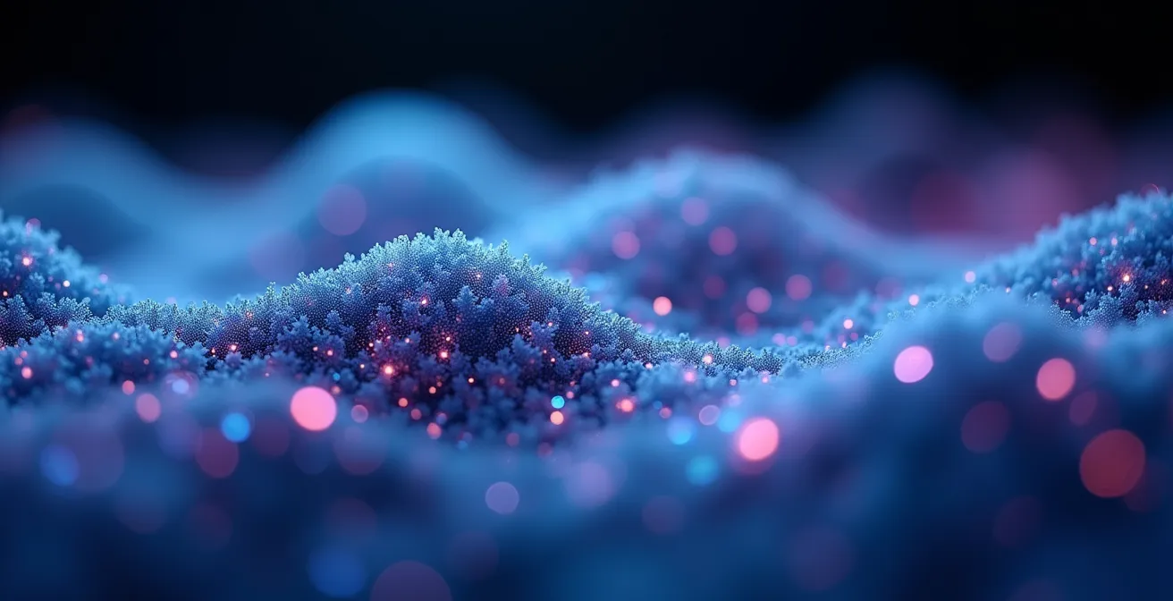 Visualisation des ondes sonores se transformant en données structurées