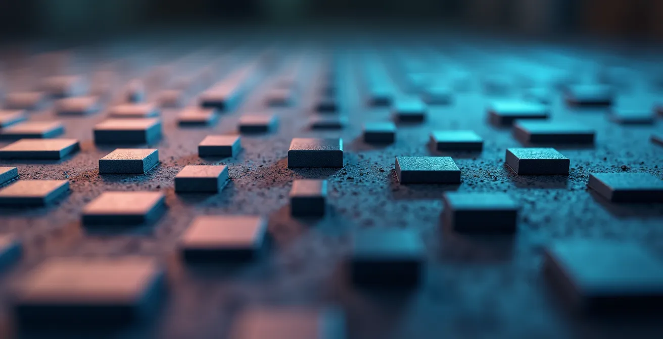 Écrans montrant l'évolution d'un skeleton screen vers le contenu final